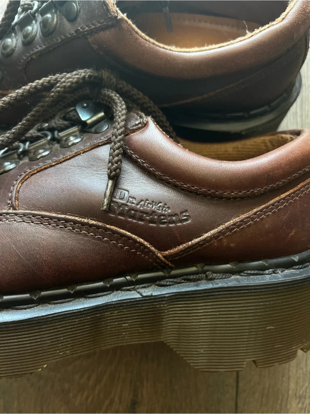 Vintage Dr. Martens Chunky Platform Leather Oxfords Shoes
